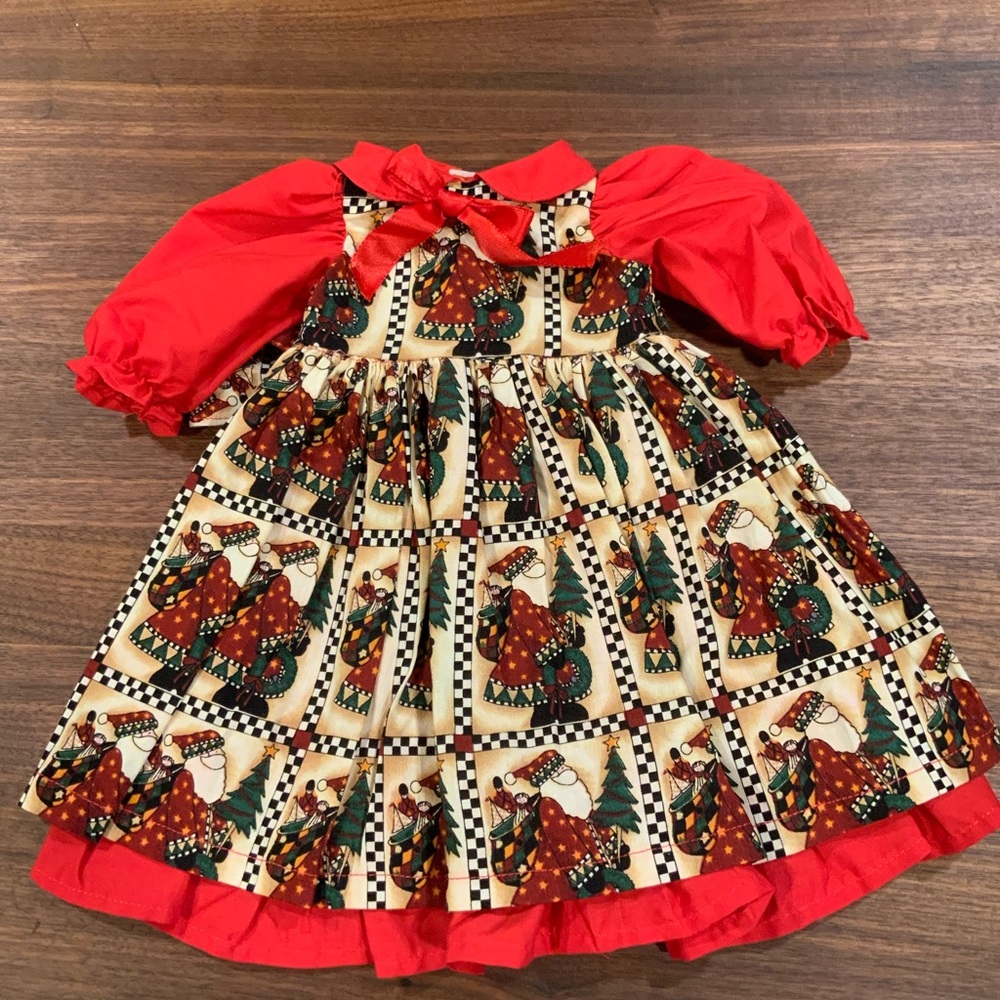 American girl doll dress - Christmas